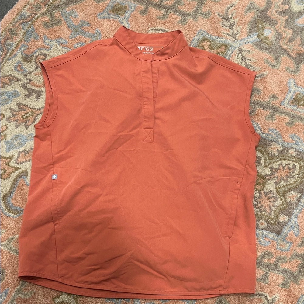 Figs Terracotta Sleeveless Top